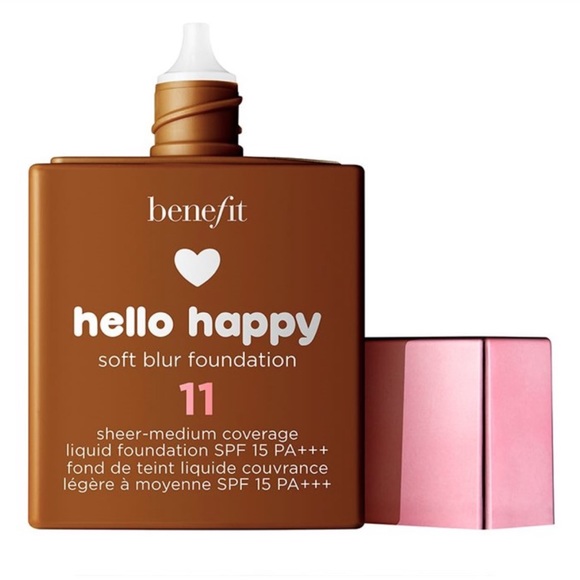 ⚜️3/$25⚜️ ⭐️🎀BNWT BENEFIT HELLO HAPPY SOFT BLUR FOUNDATION🎀11-DARK NEUTRAL🎀⭐️ - Picture 1 of 2